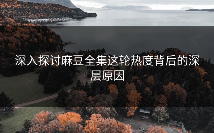 深入探讨麻豆全集这轮热度背后的深层原因